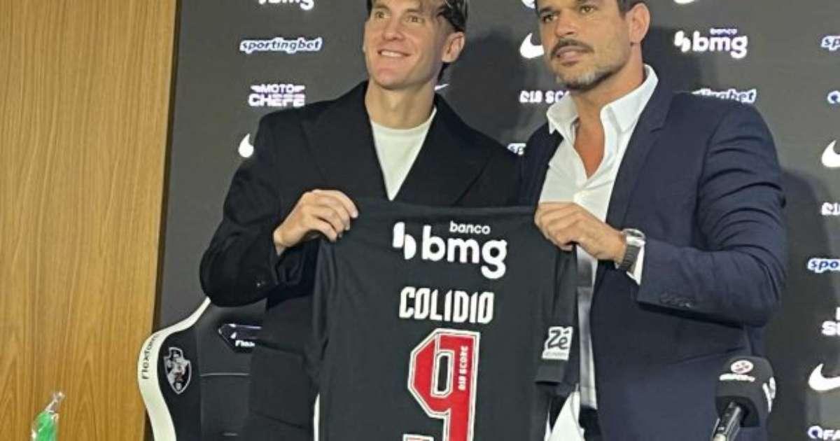 Colidio é apresentado como novo camisa 9 do Vasco e estreia já vira decisão